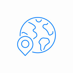 global location icon sign vector