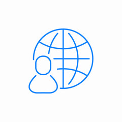 global user icon sign vector