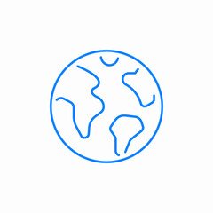 world map icon sign vector