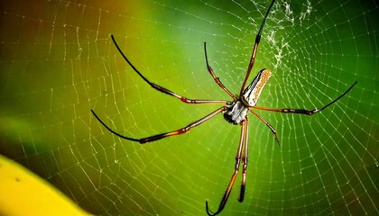 Obraz premium The Silent Predator: Banana Spider Macro