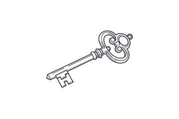 key icon metallic glass