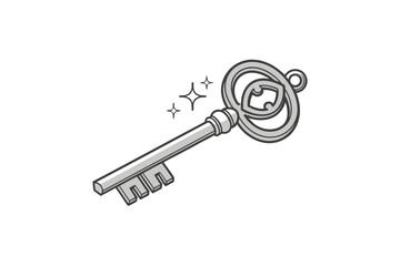 password key icon glass