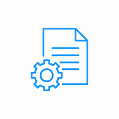 document settings icon sign vector