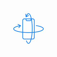 mobile tilt control icon sign vector