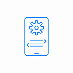 mobile settings icon sign vector