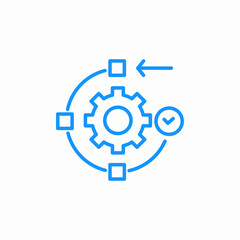 process completed icon sign vector