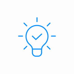 verified idea icon sign vector
