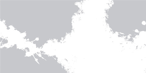 Abstract grunge background with black ink splats framing a textured map of Europe, a paint-splashed travel illustration