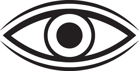 Eye Shape in Black Silhouette Style | Clean Vector Illustration Format