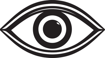 Eye Shape in Black Silhouette Style | Clean Vector Illustration Format