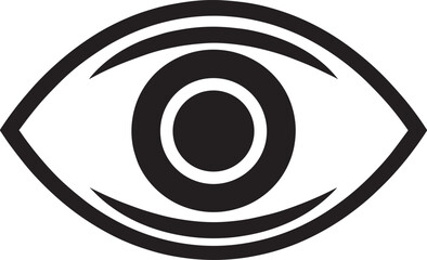 Eye Shape in Black Silhouette Style | Clean Vector Illustration Format