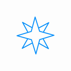 Obraz premium eight pointed star icon sign vector