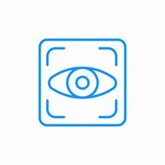 eye recognition icon sign vector