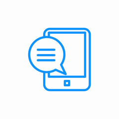 mobile message icon sign vector
