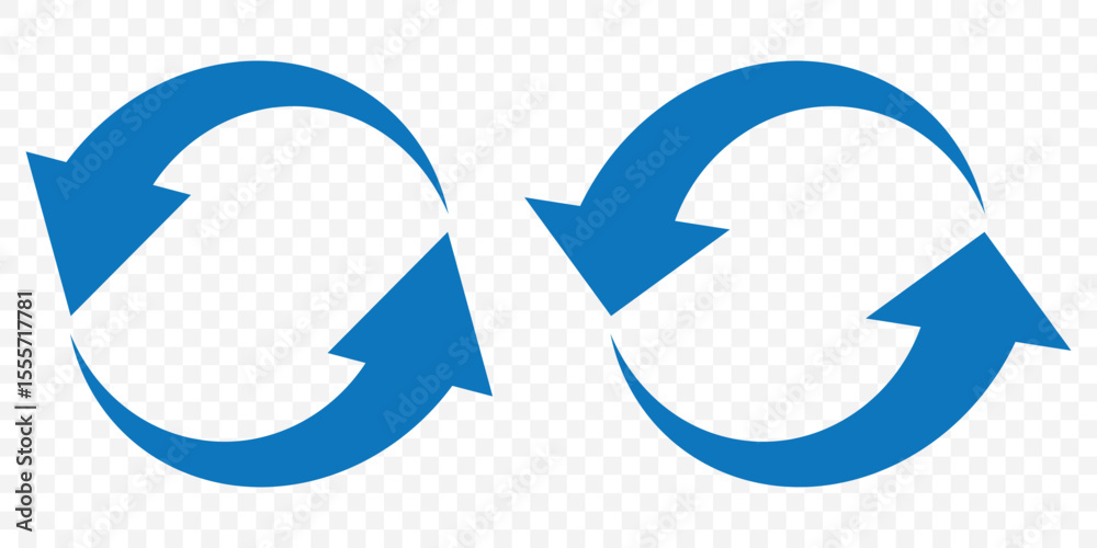 Poster circle arrow icon set. blue circular arrow icon, refresh, reload arrow icon symbol sign. blue reload