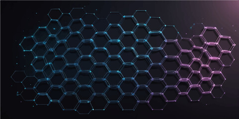 Abstract blue background with glowing futuristic grid pattern, perfect for digital technology and internet concepts