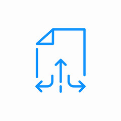 document directions icon sign vector