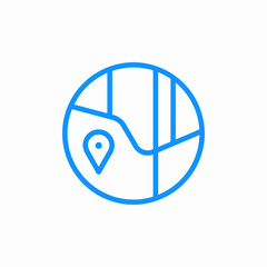 round map marker icon sign vector