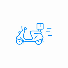 scooter delivery icon sign vector