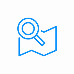 search map icon sign vector