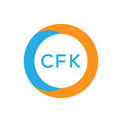 Elegant Monogram Logo Design with Decorative Frame – CFK Luxury Brand Identity Icon. CFK Letter Logo.
