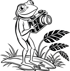 Sure, here is your sentence:

A cute cartoon animal drawing with a funny fish character vector illustration