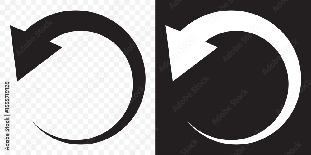 Poster circle arrow icon set. symbol of reload, refresh, loading, recycle and repeat. interconnecting round