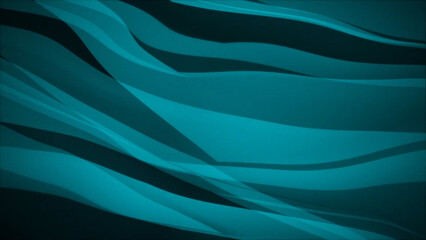Abstract Teal Waves A Serene and Modern Background with Dynamic Flowing Lines and Subtle Shadows This