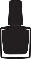 Nail Polish Bottle Silhouette in Black | Beauty Cosmetic Icon Illustration Vector Format