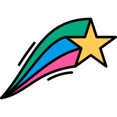 Retro Shooting Star