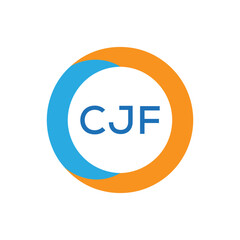 Elegant Monogram Logo Design with Decorative Frame – CJF Luxury Brand Identity Icon
