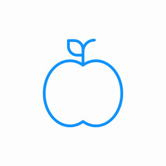 crisp apple icon sign vector