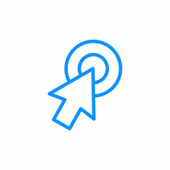 cursor on target icon sign vector
