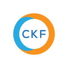 Elegant Monogram Logo Design with Decorative Frame – CKF Luxury Brand Identity Icon
