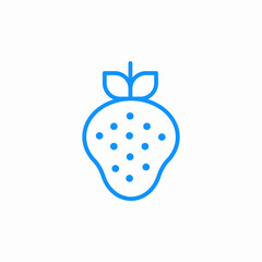 fresh strawberry icon sign vector