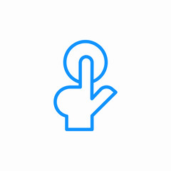 finger press icon sign vector
