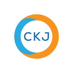Elegant Monogram Logo Design with Decorative Frame – CKJ Luxury Brand Identity Icon
