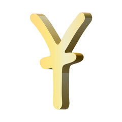 Obraz premium 3d chinese yuan currency symbol. Single element for design