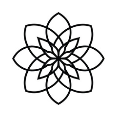 Intricate flower of life geometric mandala pattern design with vibrant colors on a clean white background