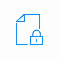 secure document icon sign vector