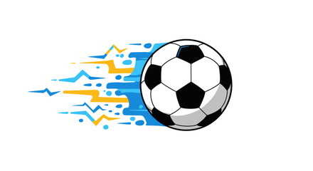 Fast Soccer Ball with Abstract Design