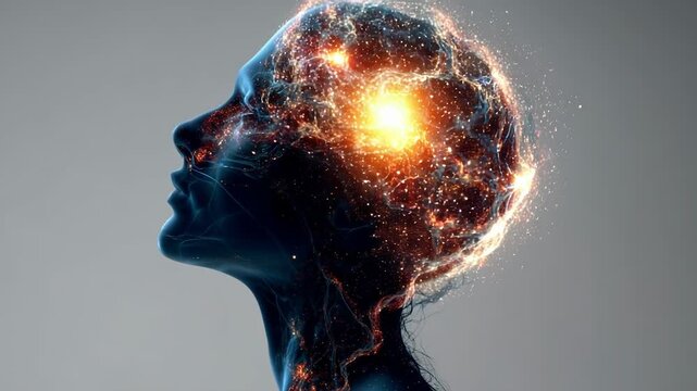 A mesmerizing portrayal of the human mind, where neurons spark like stars, illustrating the boundless potential of imagination and thought. Witness the fusion of nature and intellect.