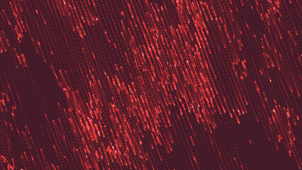 Abstract Red Particle Stream A Digital Cascade of Light and Data Flowing in a Dynamic Pattern