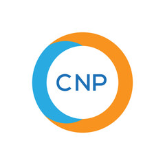 Elegant Monogram Logo Design with Decorative Frame – CNP Luxury Brand Identity Icon
