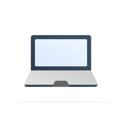 laptop icon, colored flat vector. modern and minimalist design