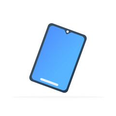 smartphone icon, colored flat vector. modern and minimalist design