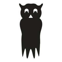 Abstract Black Owl or Ghost Figure