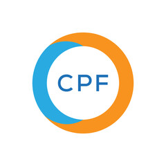 Elegant Monogram Logo Design with Decorative Frame – CPF Luxury Brand Identity Icon
