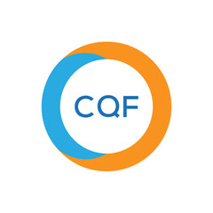 Elegant Monogram Logo Design with Decorative Frame – CQF Luxury Brand Identity Icon
