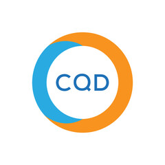 Elegant Monogram Logo Design with Decorative Frame – CQD Luxury Brand Identity Icon

